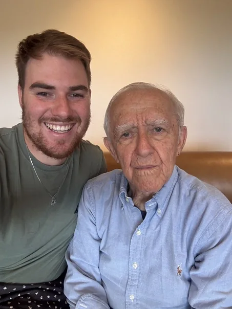 Arthur Gelbart with historian Jiri Kluc.