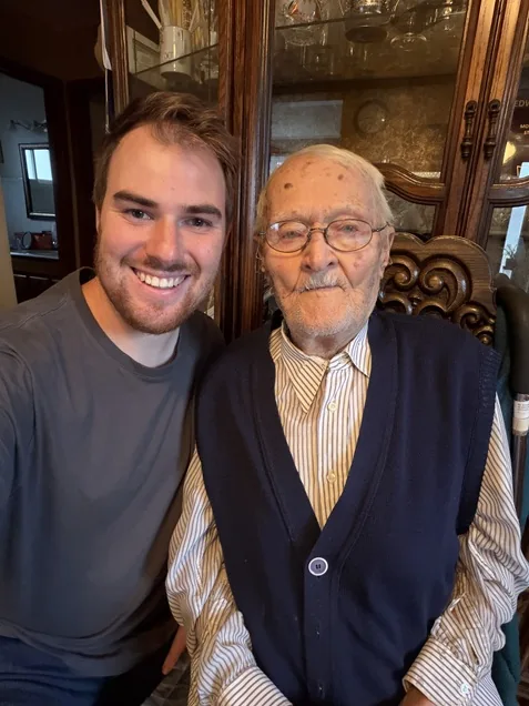 Edward Moczulski with historian Jiri Kluc.