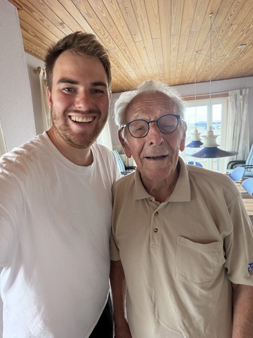 Ejler Borch with historian Jiri Kluc.