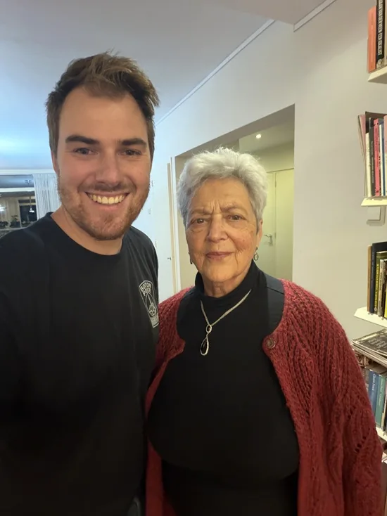 Esther Boas with historian Jiri Kluc.