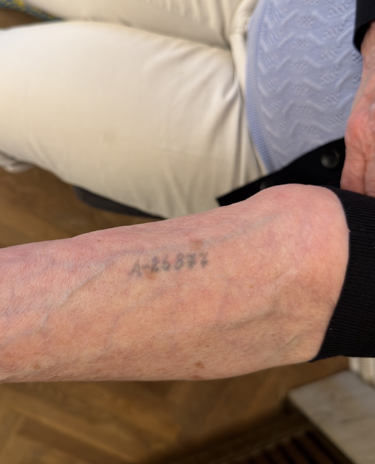 The Auschwitz prisoner number tattooed on Eva Szepesi’s left forearm.