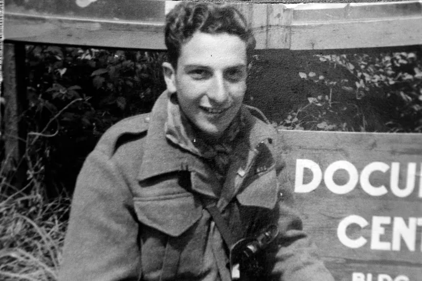 Frank Cohn in uniform during his military service.