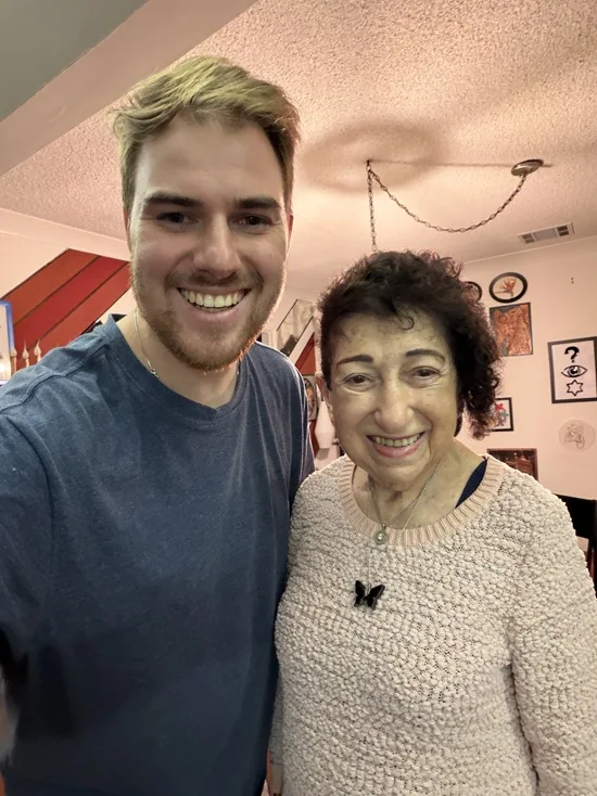 Gabriella Karin with historian Jiri Kluc.