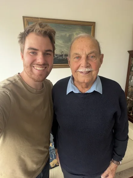 Herman van der Leelie with historian Jiri Kluc.