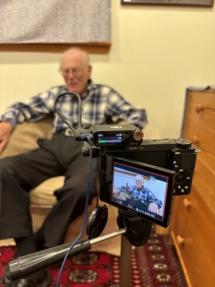 Recording Jan Roček’s testimony.