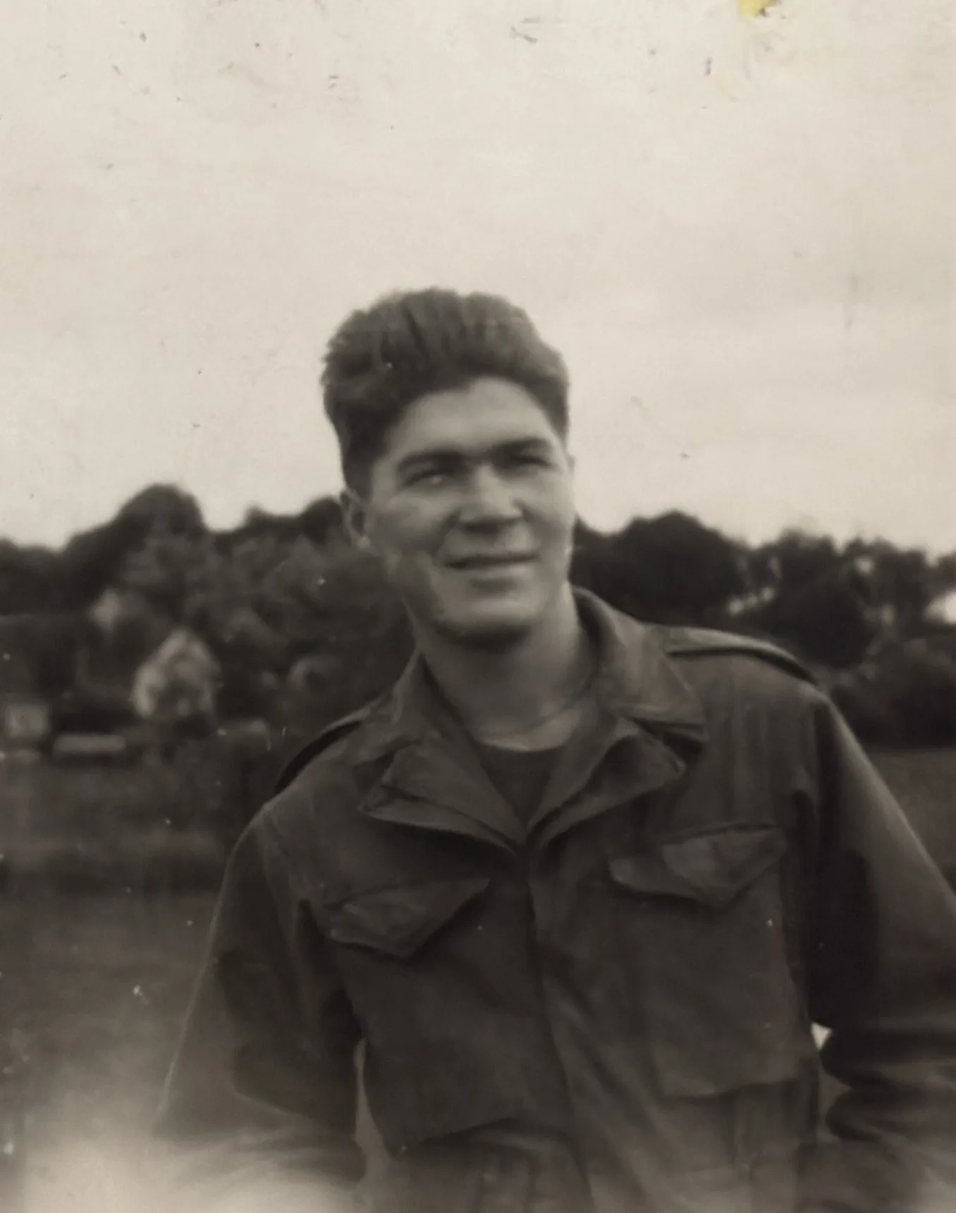 John Banham in military uniform during his service.