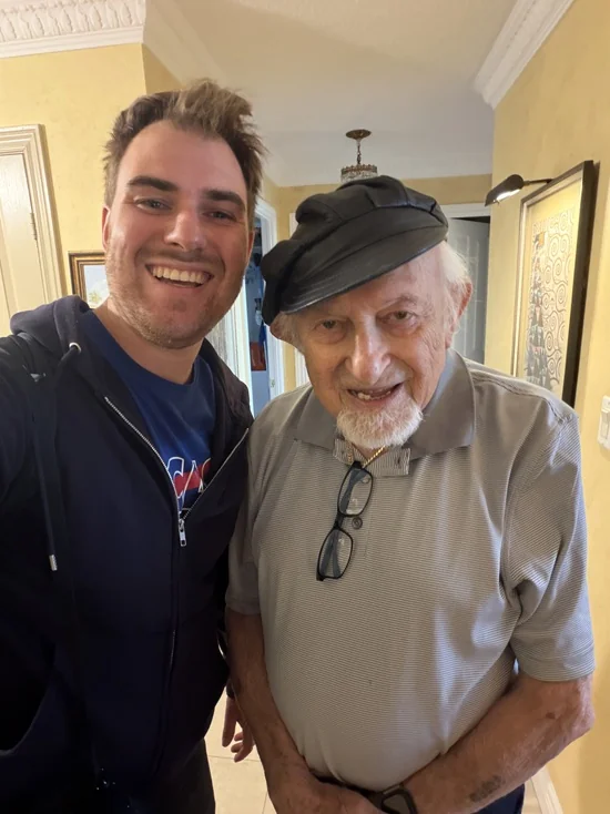 Nate Leipciger with historian Jiri Kluc.