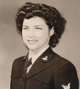 May Brill in United States Navy uniform during WWII.