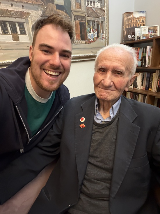 Qemal Bego with historian Jiri Kluc.