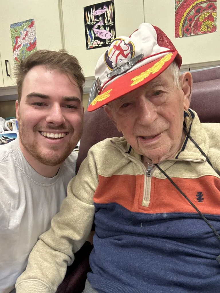 With Antonín Fajkus, the last living Czech WWII fighter pilot at the time this photo was taken (2025). I wrote a book about his story.