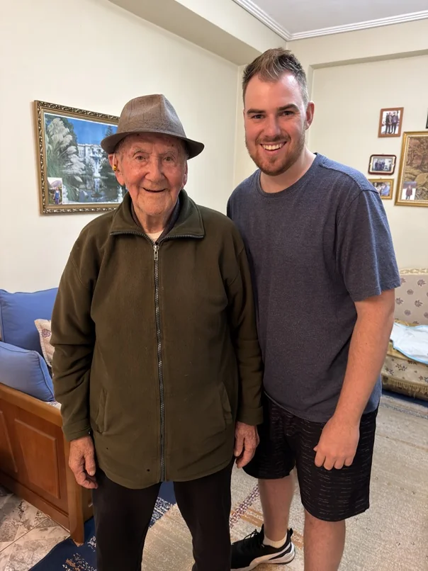 Stillo Papadhima with historian Jiri Kluc.